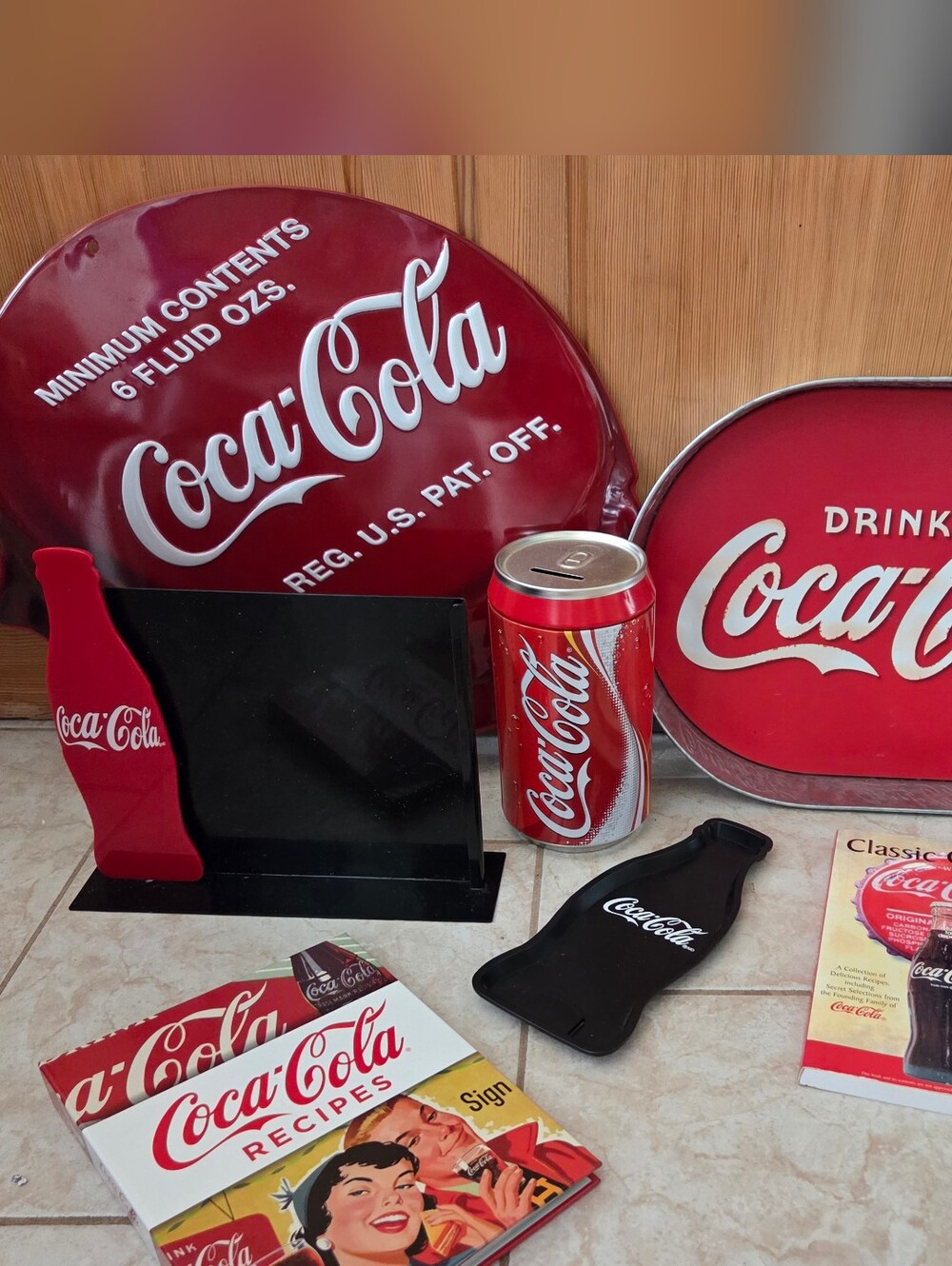 Vintage Coca-Cola Collectors Gift Set Coke Advertising Decor Serving Tray Etc